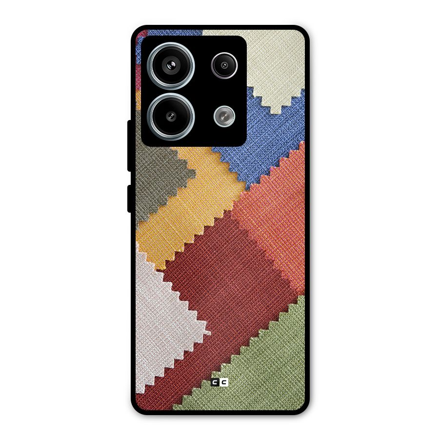 Printed Fabric Metal Back Case for Redmi Note 13 Pro 5G