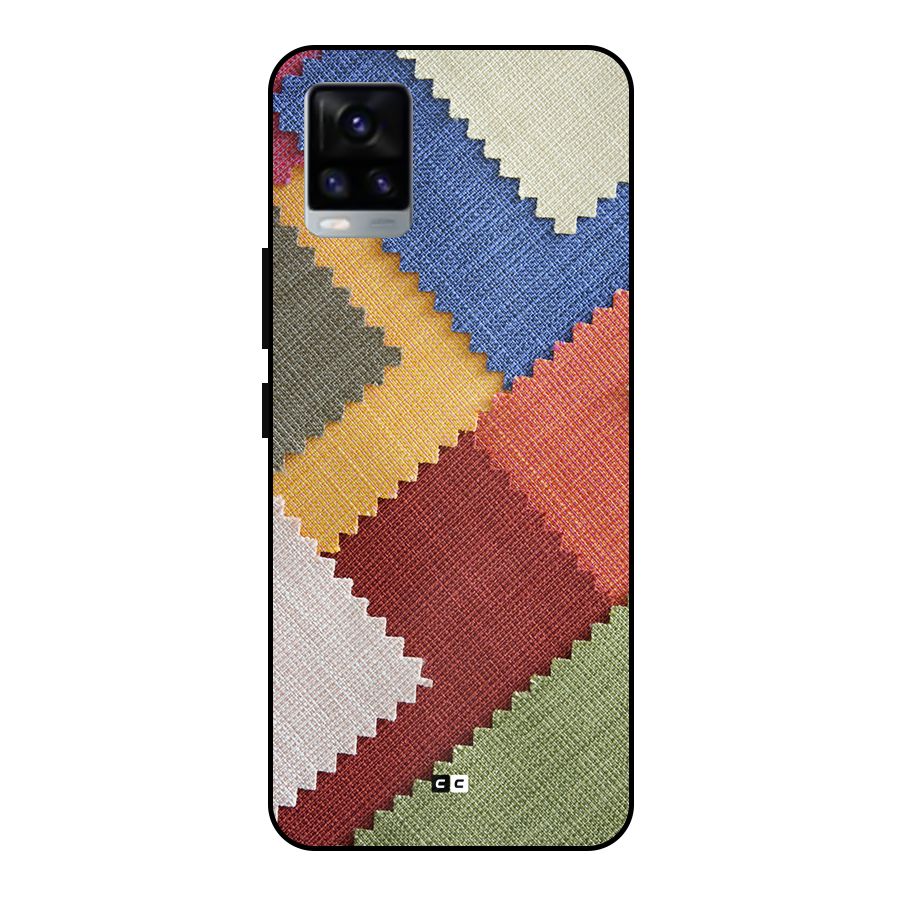 Printed Fabric Metal Back Case for Vivo V20