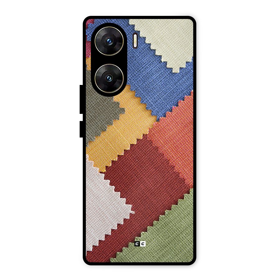 Printed Fabric Metal Back Case for Vivo V29e