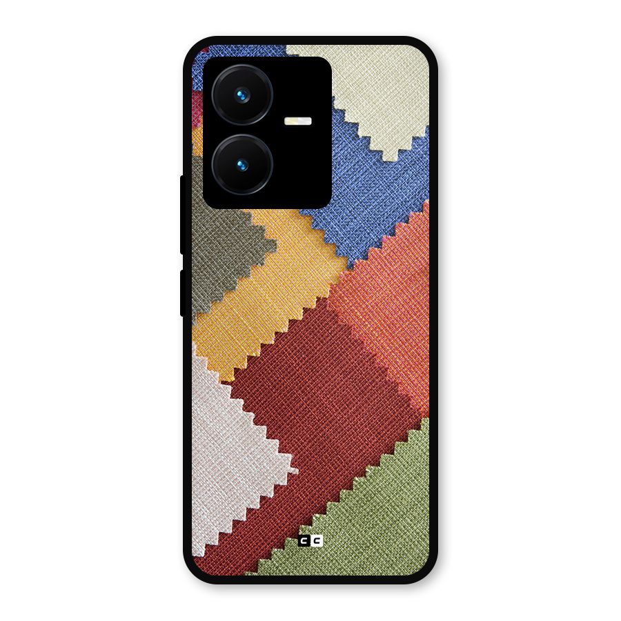 Printed Fabric Metal Back Case for Vivo Y22