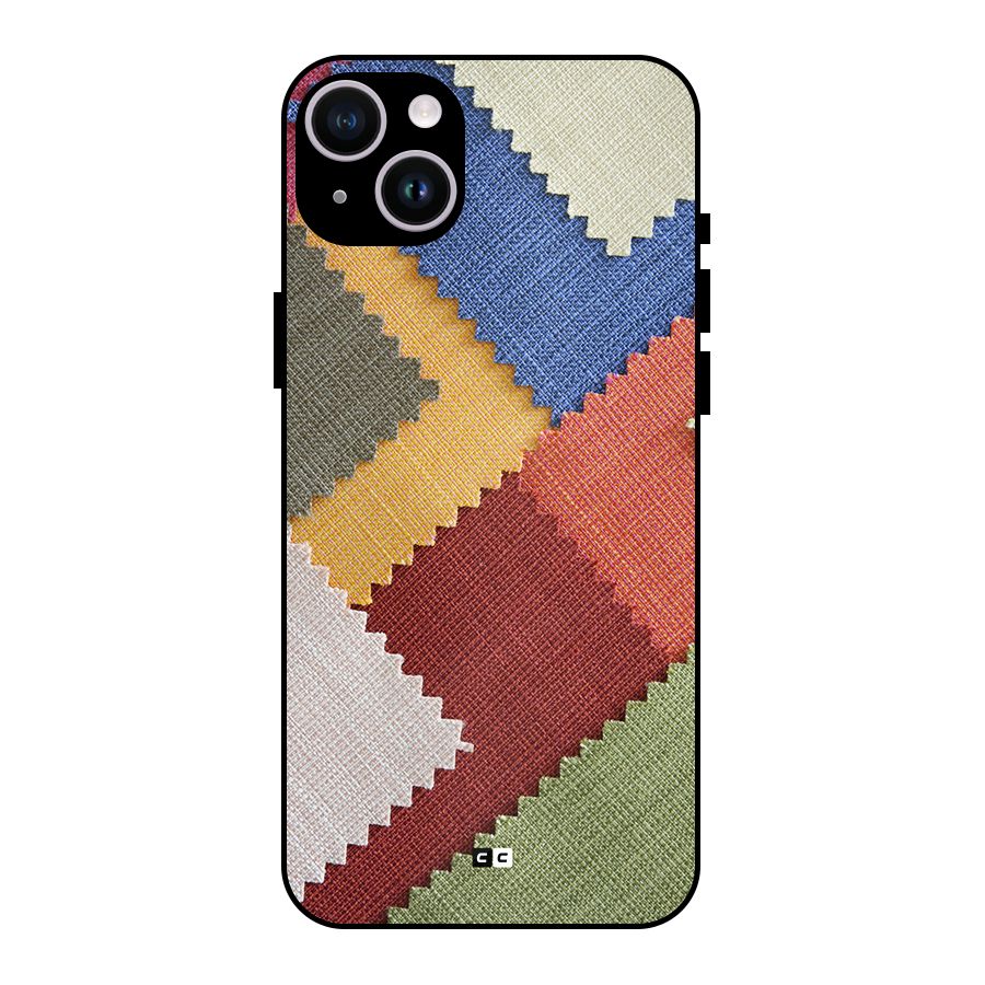 Printed Fabric Metal Back Case for iPhone 14 Plus