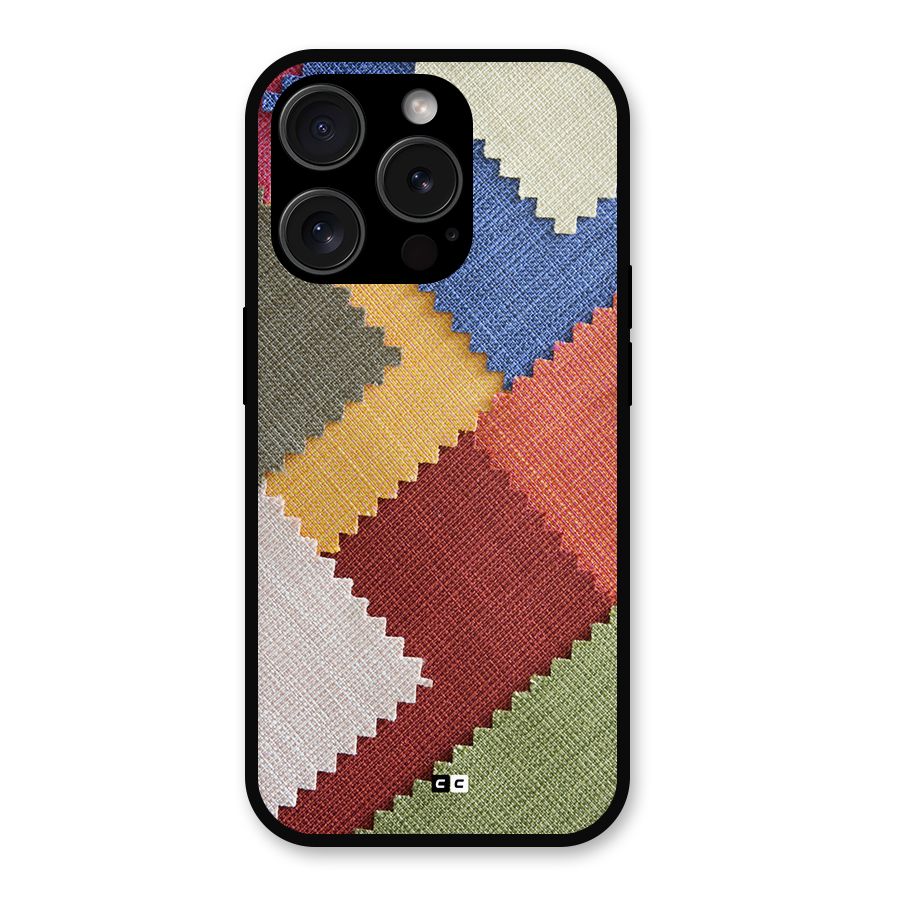 Printed Fabric Metal Back Case for iPhone 15 Pro