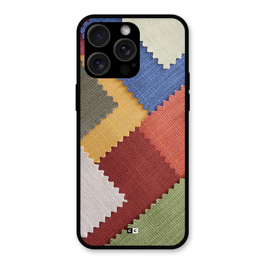 Printed Fabric Metal Back Case for iPhone 15 Pro Max