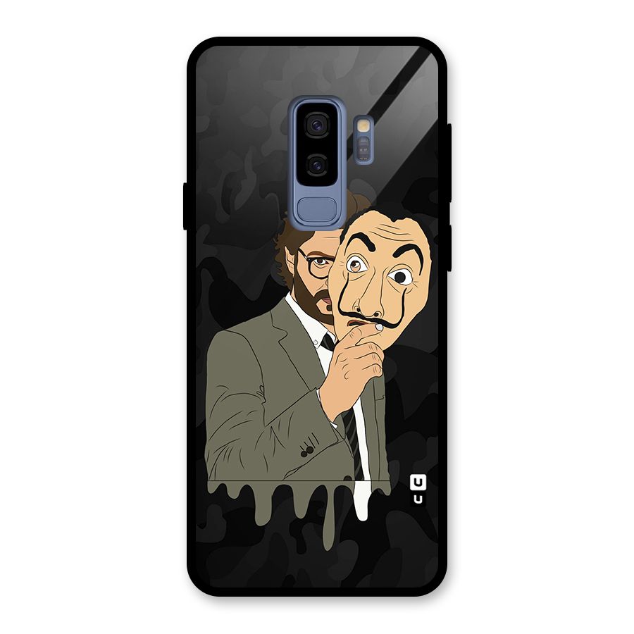 Professor Art Camouflage Glass Back Case for Galaxy S9 Plus