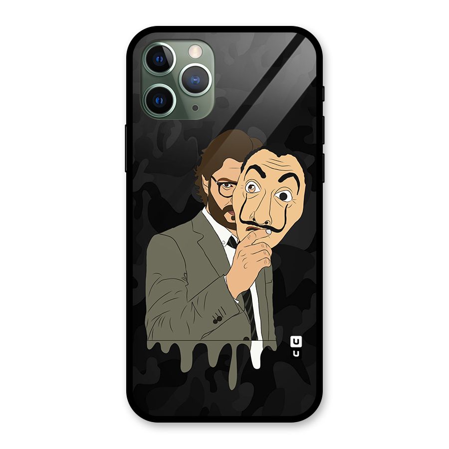 Professor Art Camouflage Glass Back Case for iPhone 11 Pro