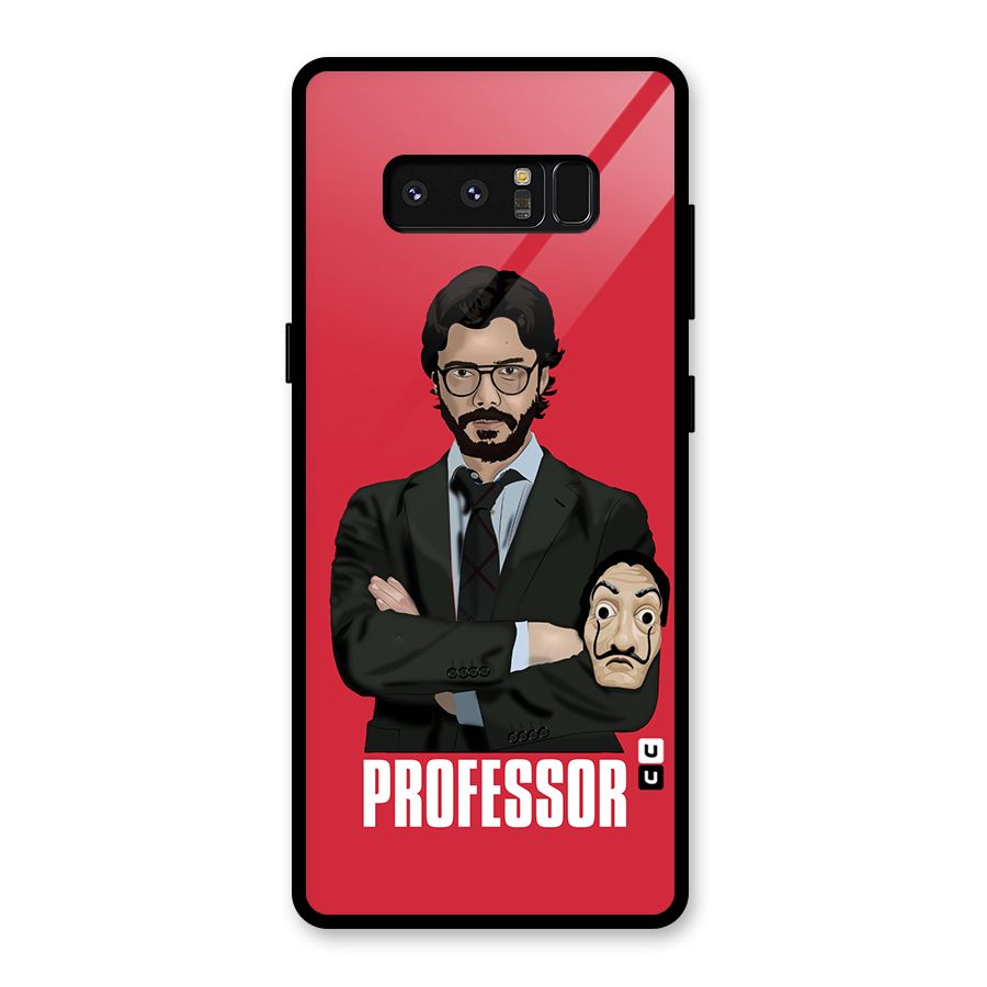 Professor Art Illustration Glass Back Case for Galaxy Note 8