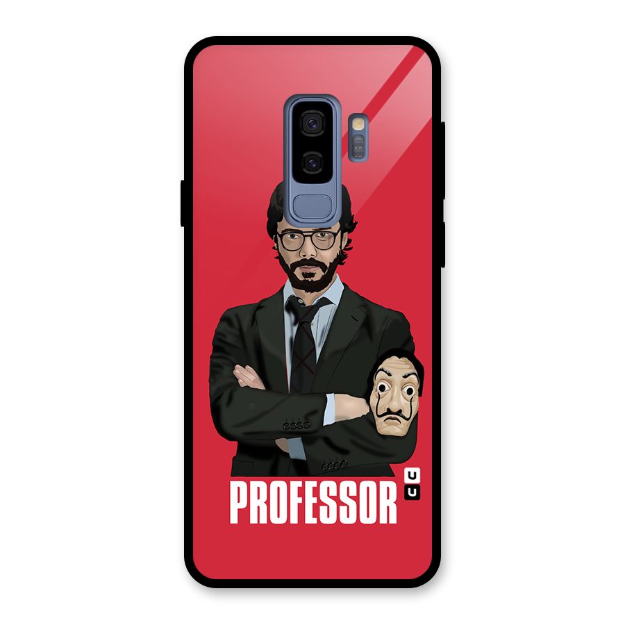 Professor Art Illustration Glass Back Case for Galaxy S9 Plus