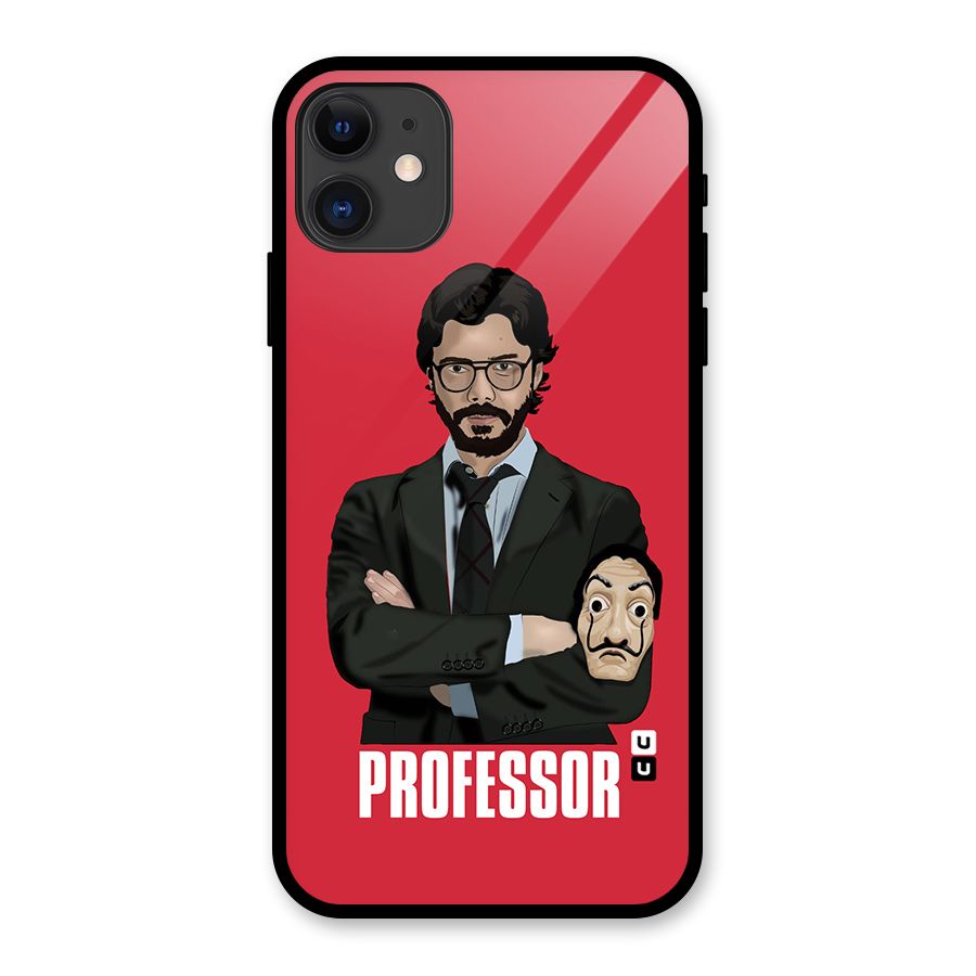 Professor Art Illustration Glass Back Case for iPhone 11