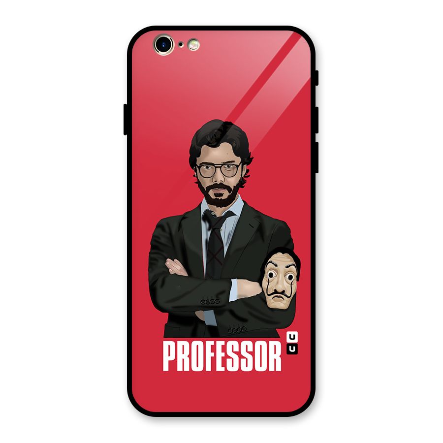 Professor Art Illustration Glass Back Case for iPhone 6 6S