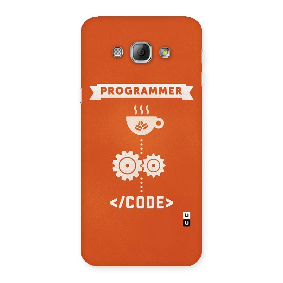 Programmer Coffee Code Back Case for Galaxy A8