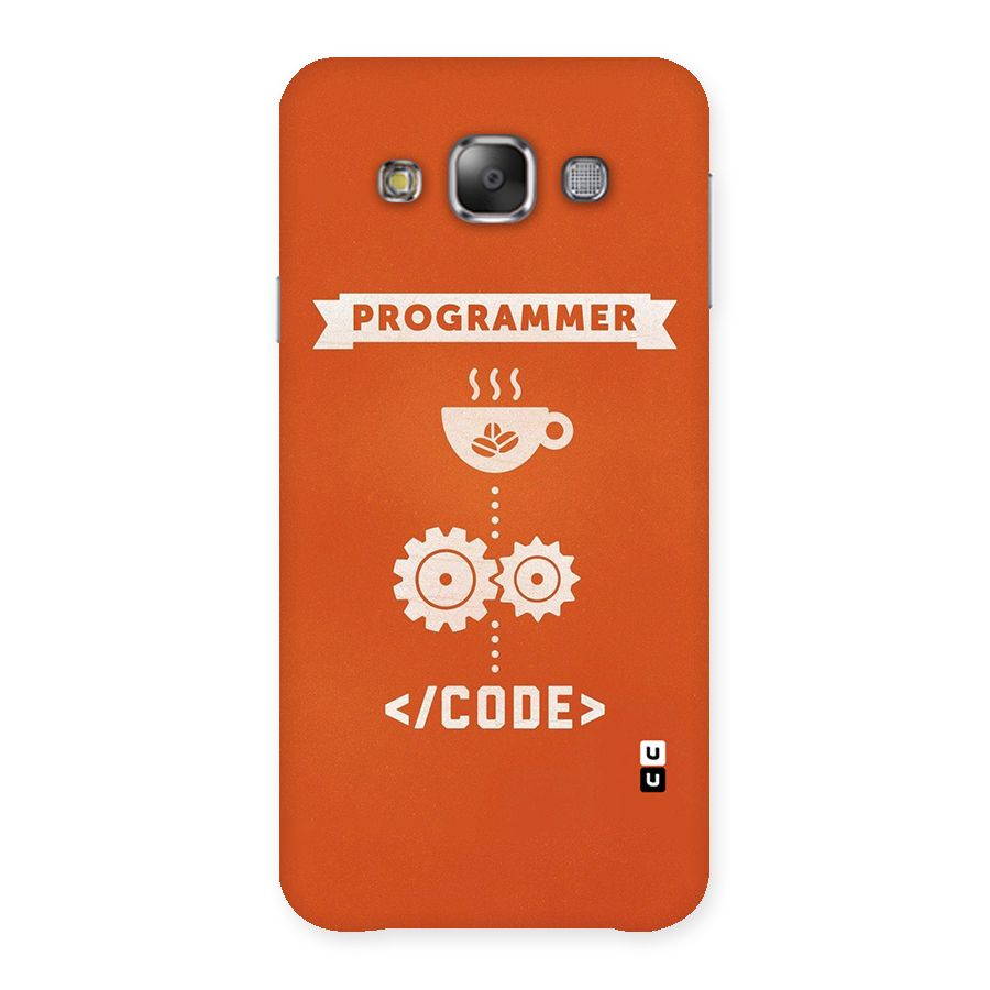 Programmer Coffee Code Back Case for Galaxy E7