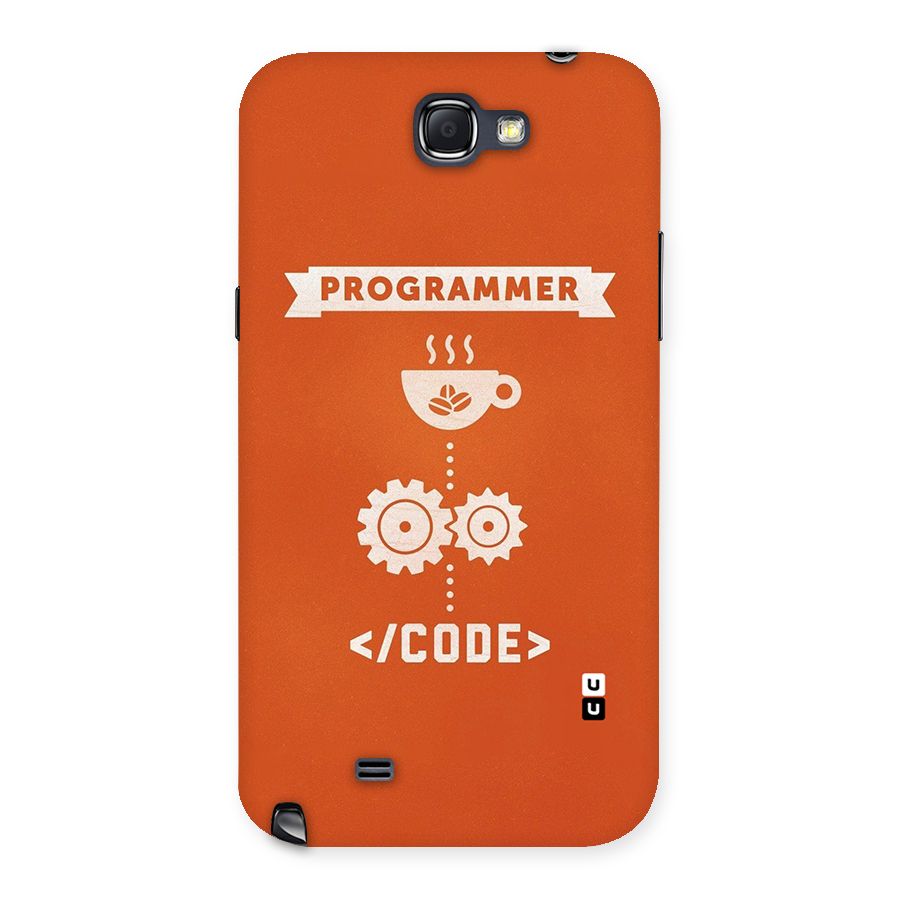 Programmer Coffee Code Back Case for Galaxy Note 2