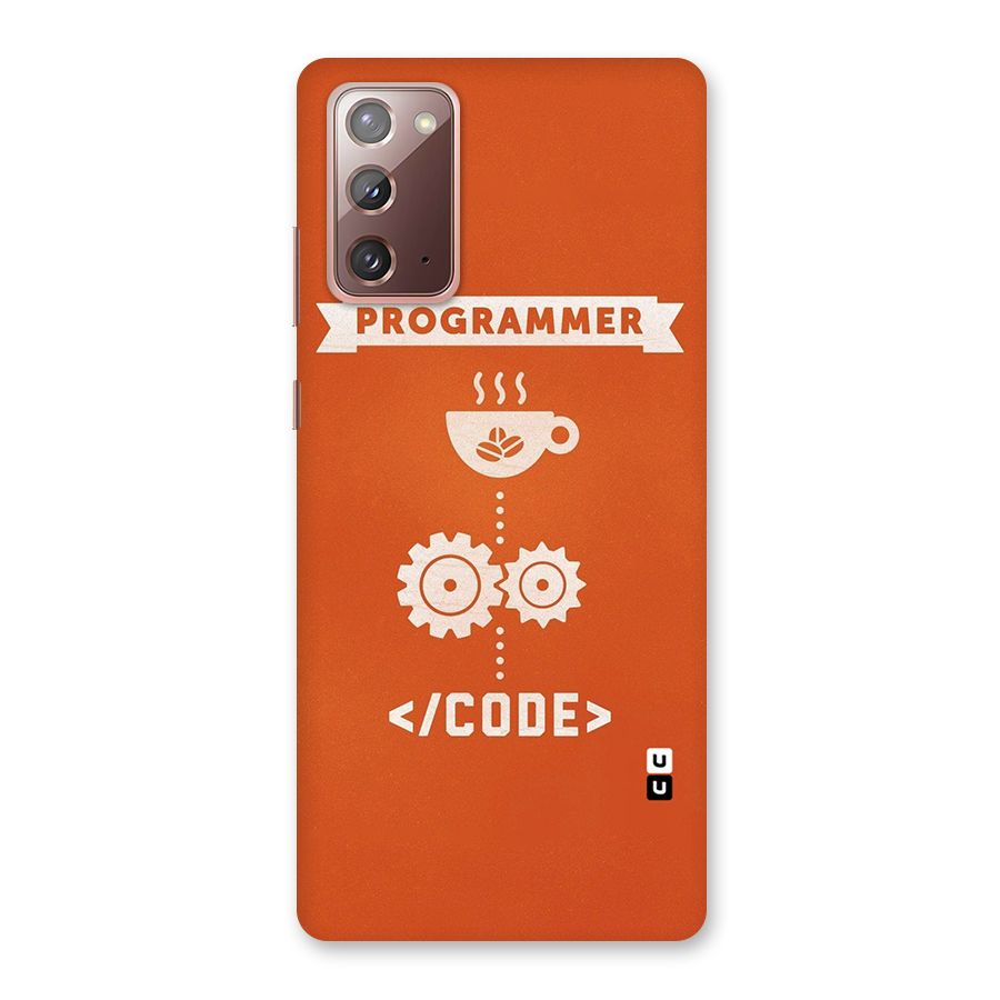 Programmer Coffee Code Back Case for Galaxy Note 20