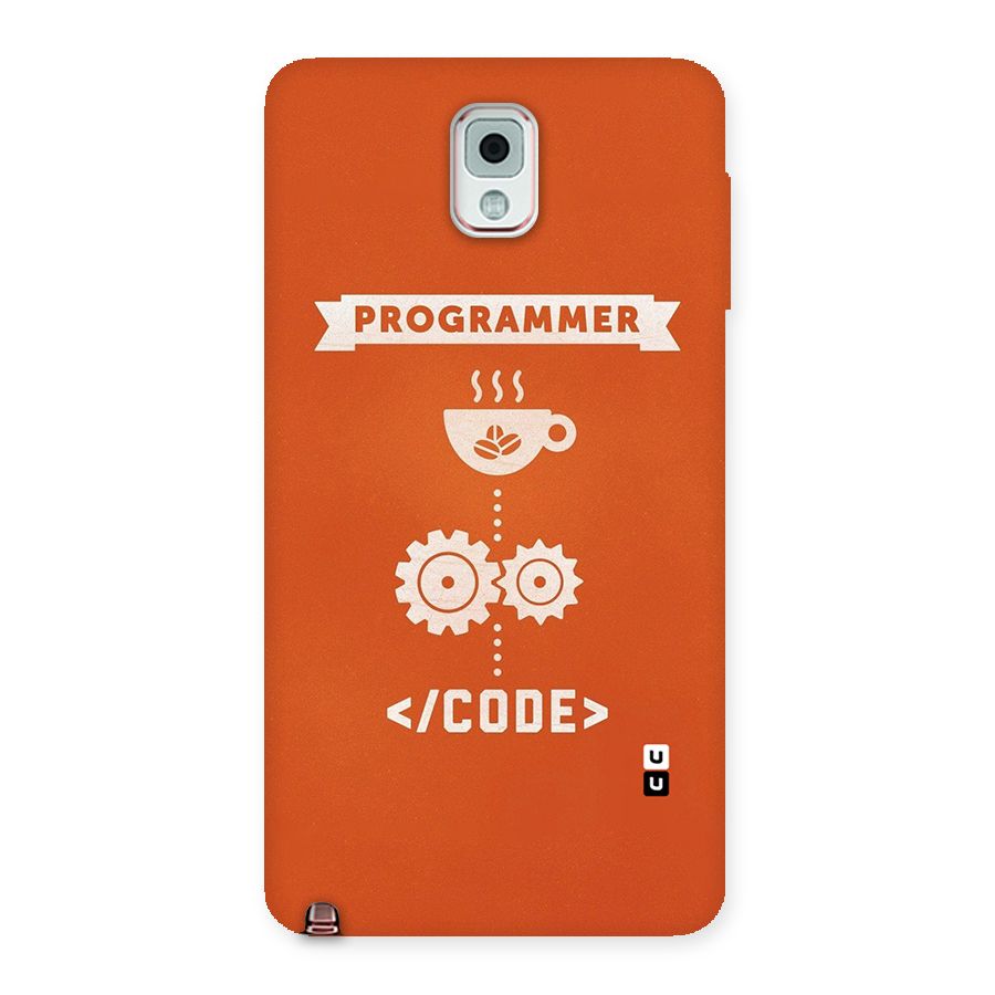 Programmer Coffee Code Back Case for Galaxy Note 3
