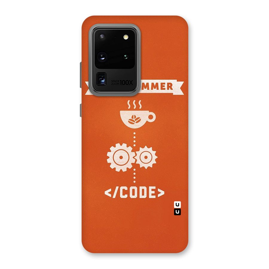 Programmer Coffee Code Back Case for Galaxy S20 Ultra