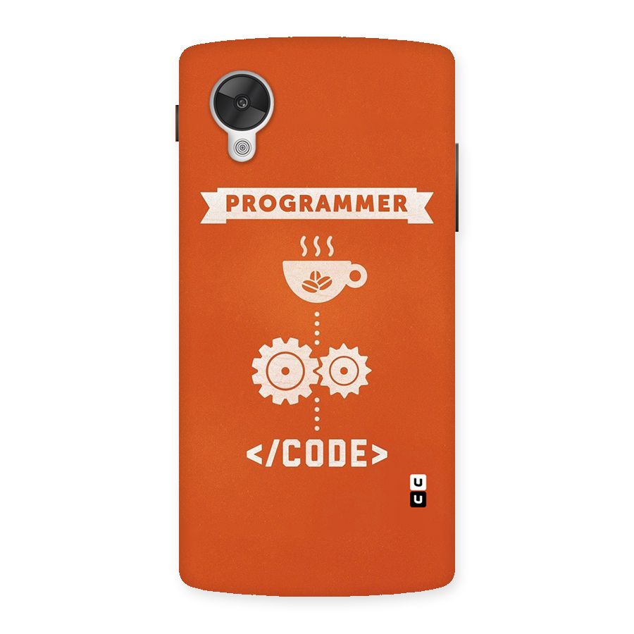 Programmer Coffee Code Back Case for Google Nexsus 5