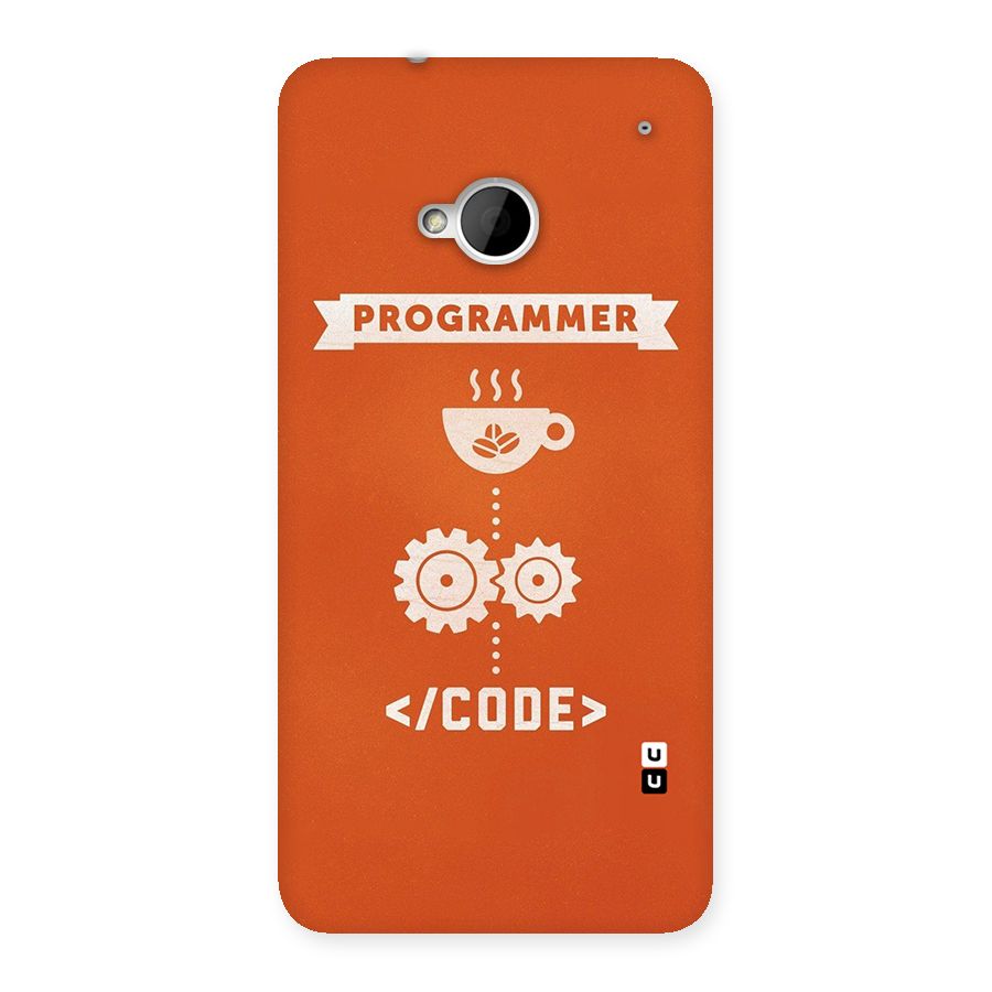 Programmer Coffee Code Back Case for HTC One M7