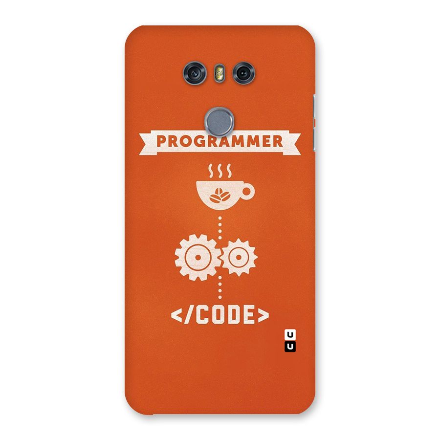 Programmer Coffee Code Back Case for LG G6
