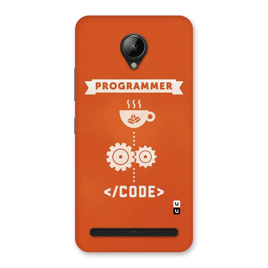 Programmer Coffee Code Back Case for Lenovo C2