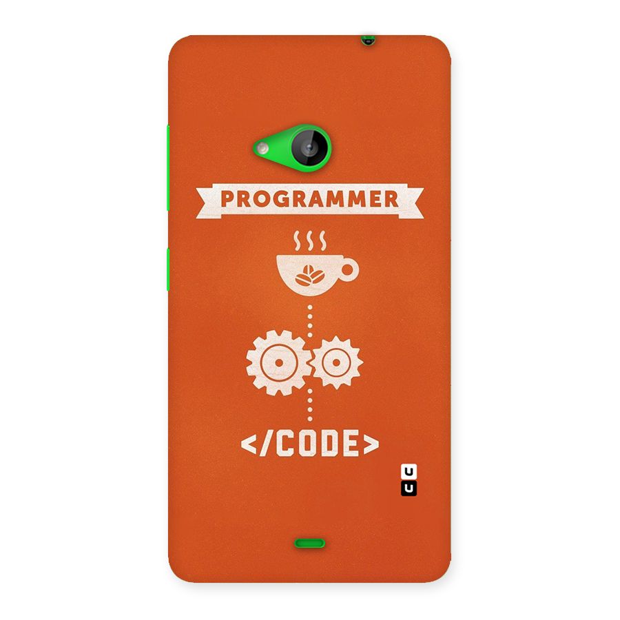 Programmer Coffee Code Back Case for Lumia 535