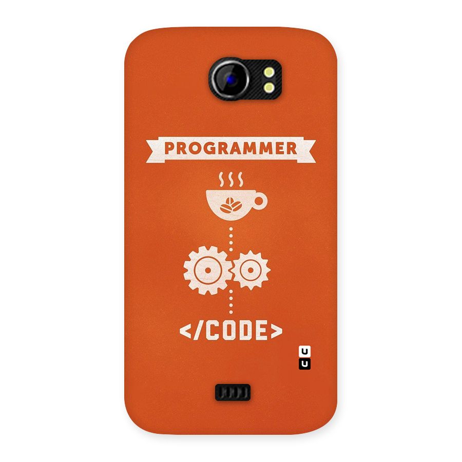 Programmer Coffee Code Back Case for Micromax Canvas 2 A110