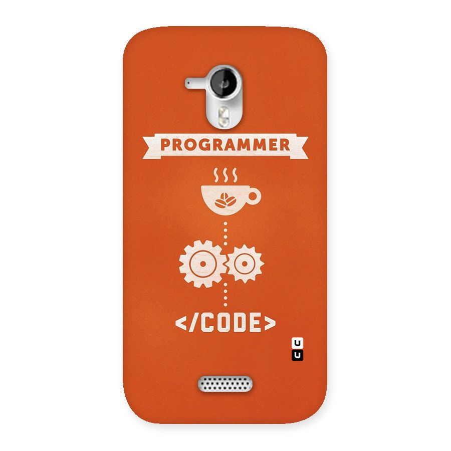 Programmer Coffee Code Back Case for Micromax Canvas HD A116