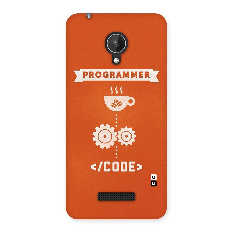 Programmer Coffee Code Back Case for Micromax Canvas Spark Q380