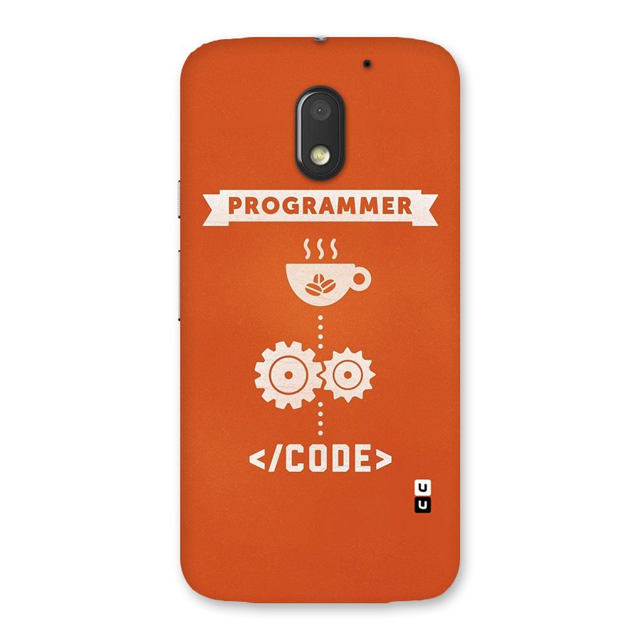 Programmer Coffee Code Back Case for Moto E3 Power
