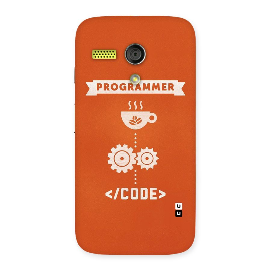Programmer Coffee Code Back Case for Moto G
