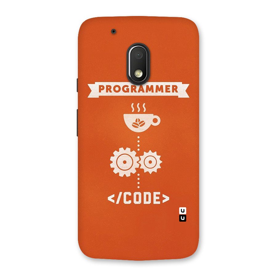 Programmer Coffee Code Back Case for Moto G4 Play