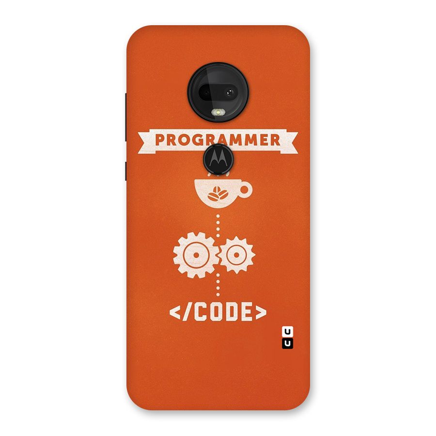 Programmer Coffee Code Back Case for Moto G7
