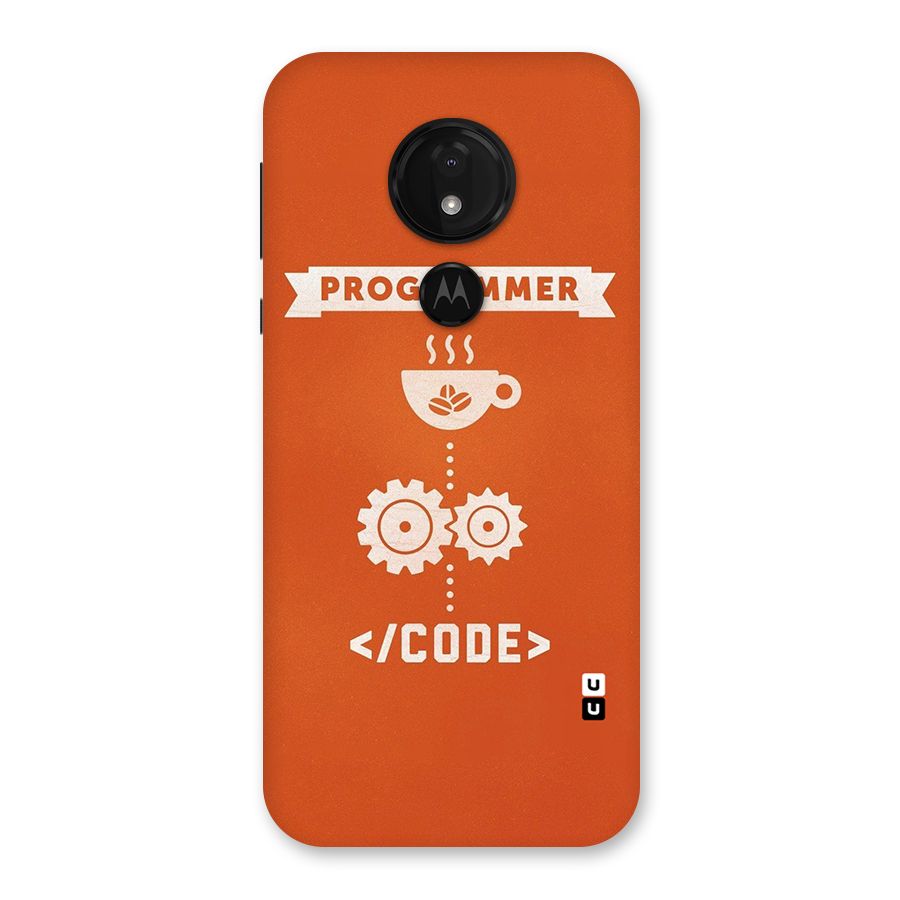 Programmer Coffee Code Back Case for Moto G7 Power