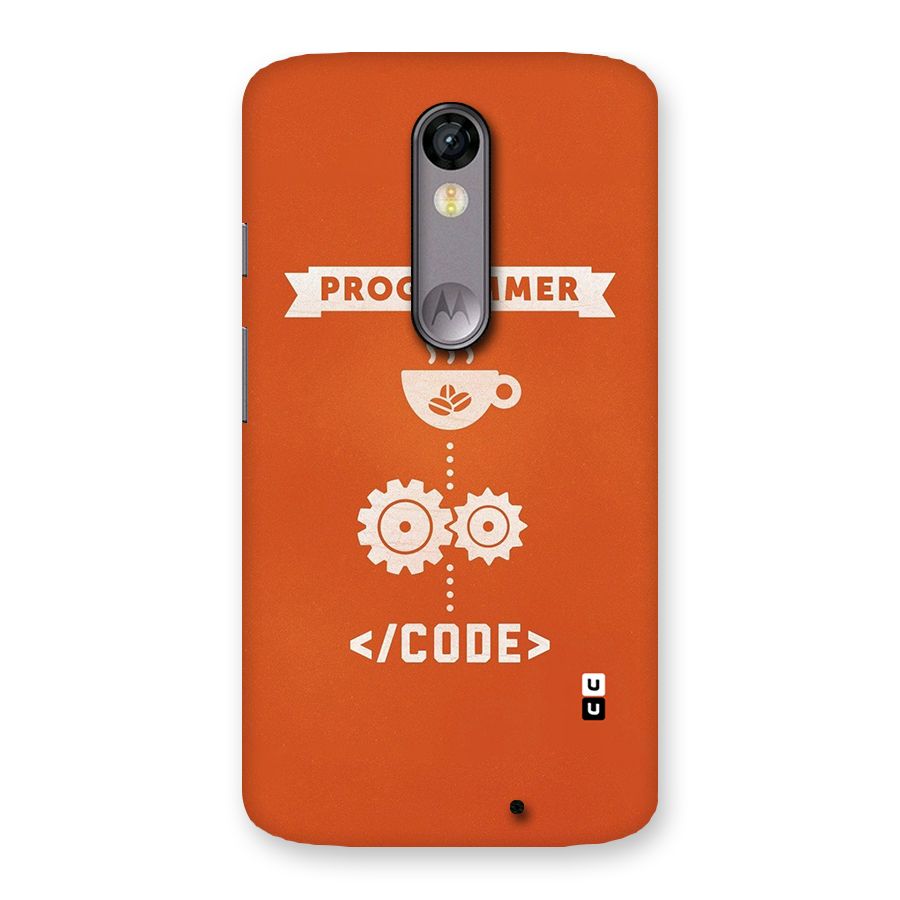 Programmer Coffee Code Back Case for Moto X Force