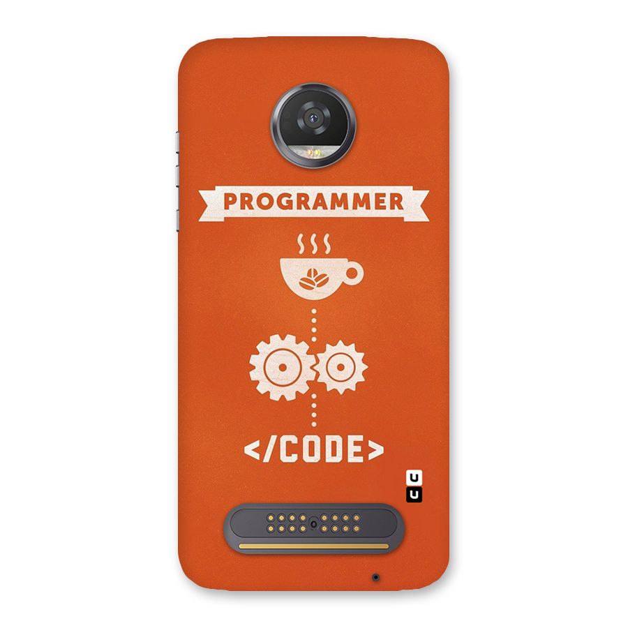 Programmer Coffee Code Back Case for Moto Z2 Play