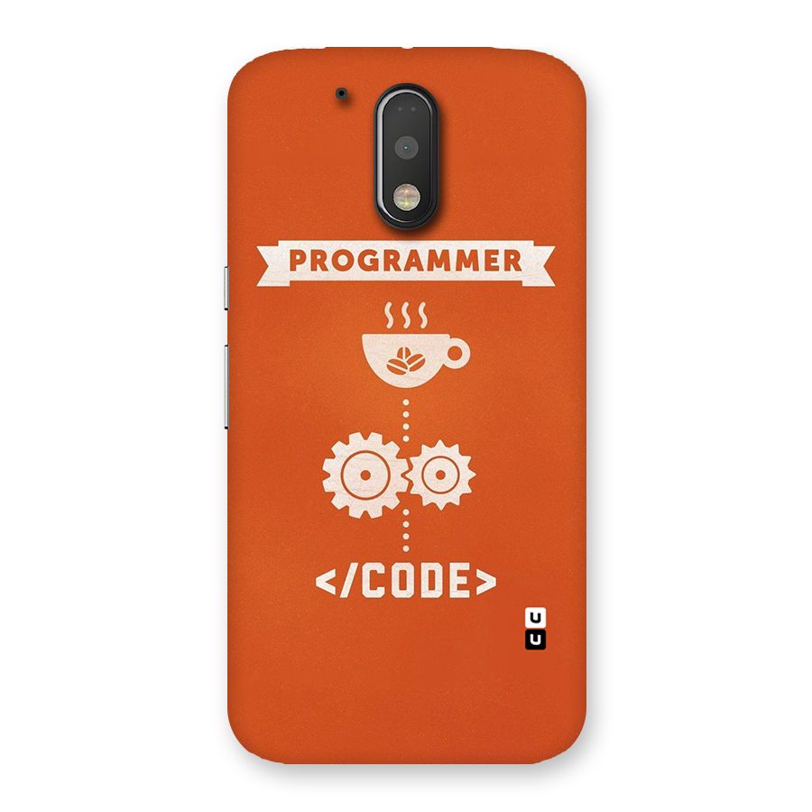Programmer Coffee Code Back Case for Motorola Moto G4 Plus