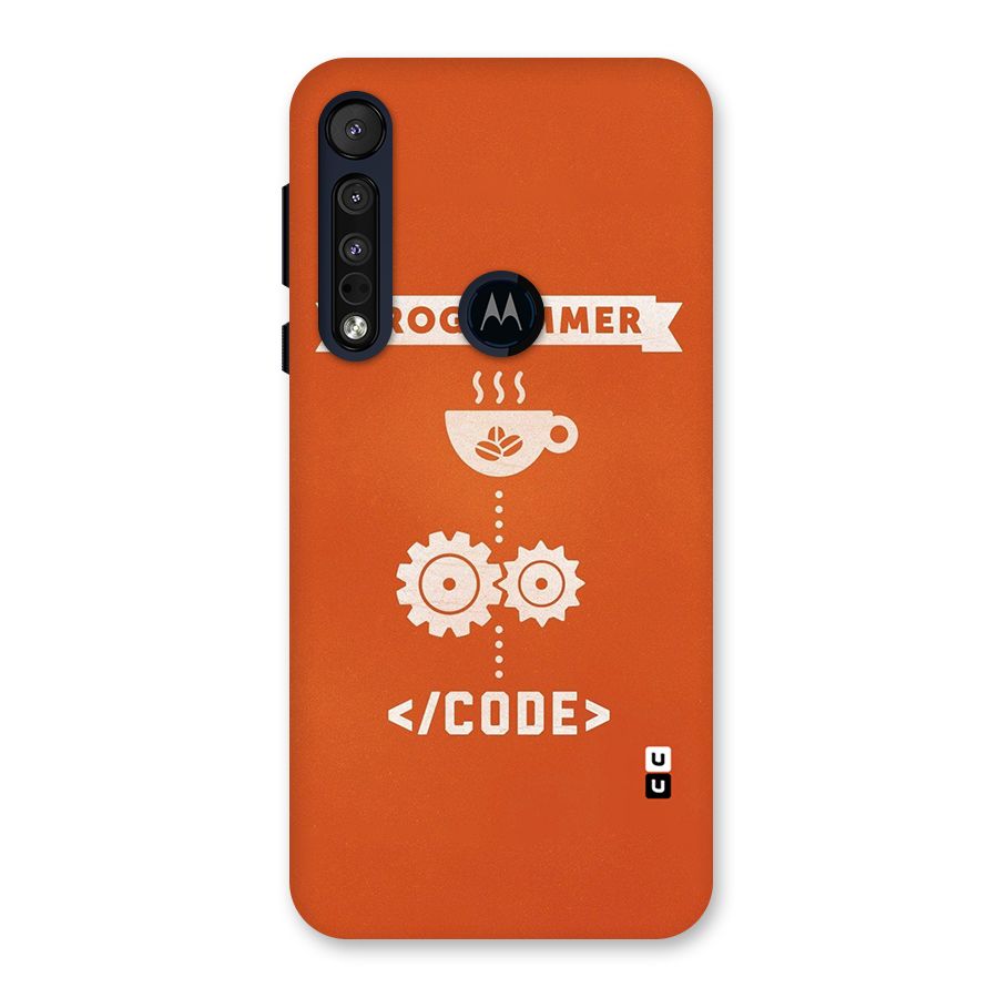 Programmer Coffee Code Back Case for Motorola One Macro