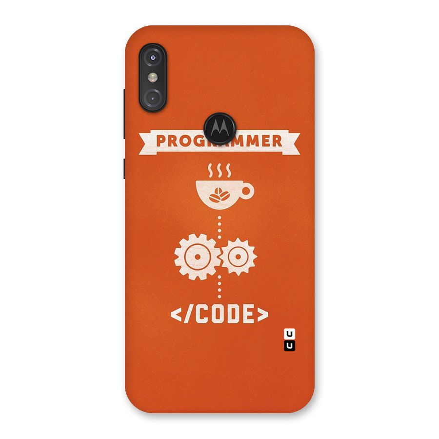 Programmer Coffee Code Back Case for Motorola One Power