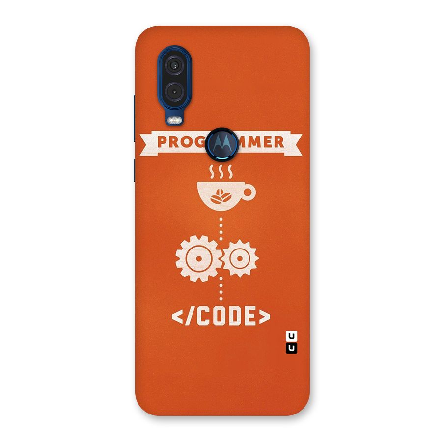 Programmer Coffee Code Back Case for Motorola One Vision