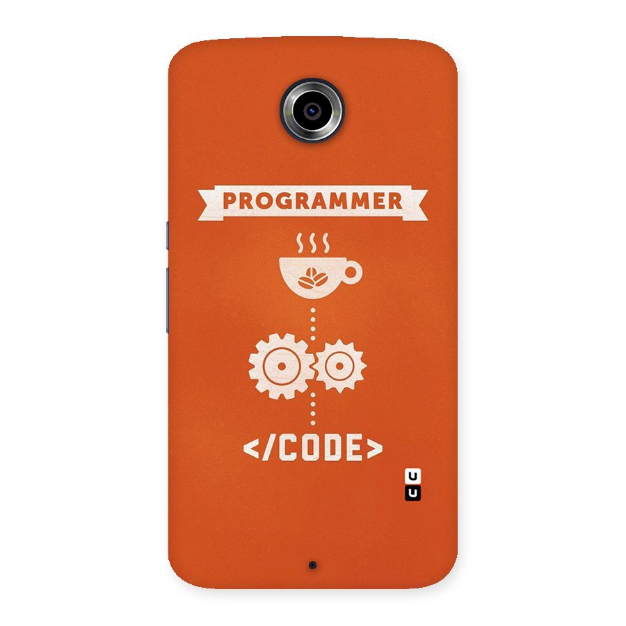 Programmer Coffee Code Back Case for Nexsus 6