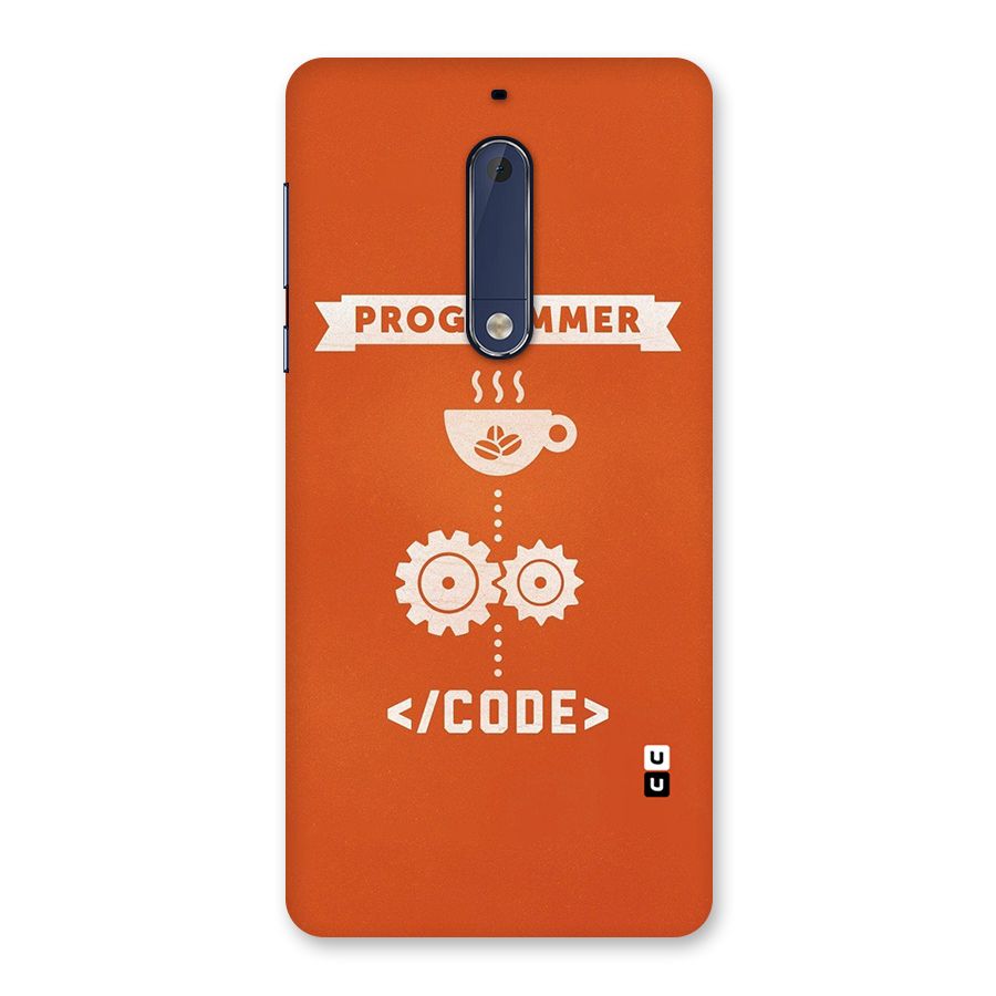 Programmer Coffee Code Back Case for Nokia 5