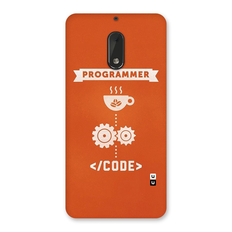 Programmer Coffee Code Back Case for Nokia 6
