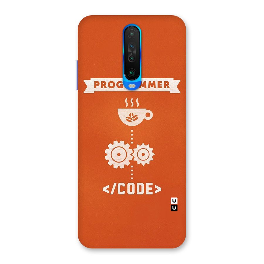 Programmer Coffee Code Back Case for Poco X2