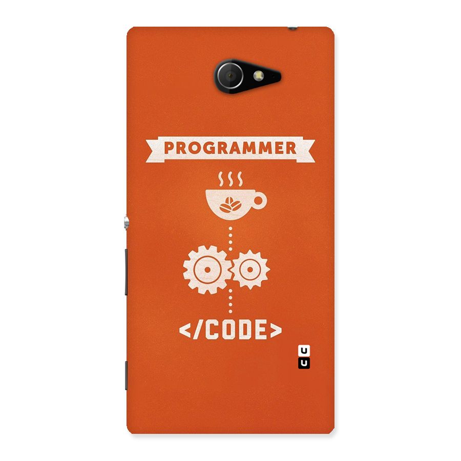Programmer Coffee Code Back Case for Sony Xperia M2