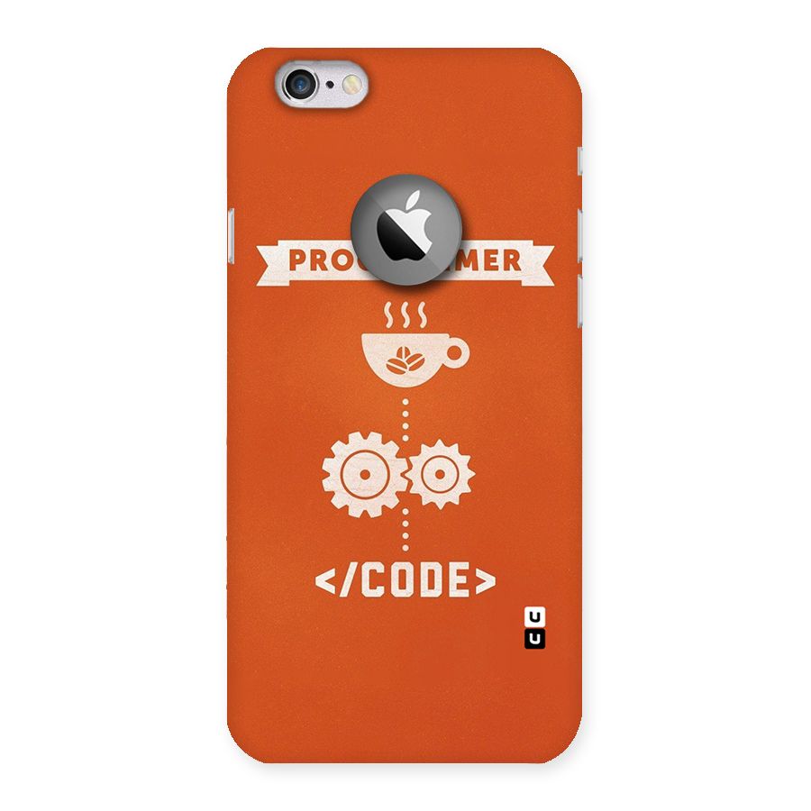 Programmer Coffee Code Back Case for iPhone 6 Logo Cut
