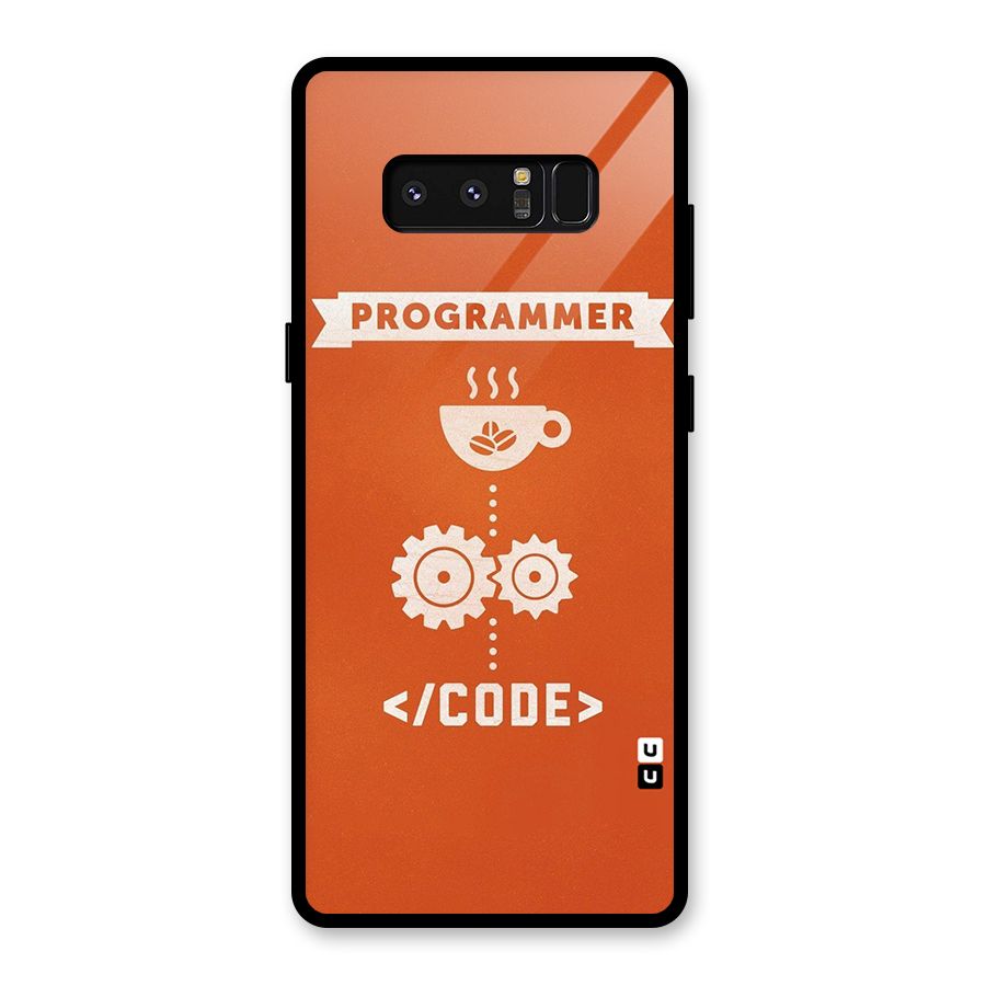 Programmer Coffee Code Glass Back Case for Galaxy Note 8