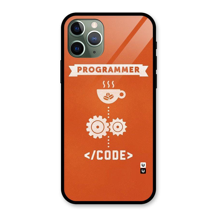 Programmer Coffee Code Glass Back Case for iPhone 11 Pro
