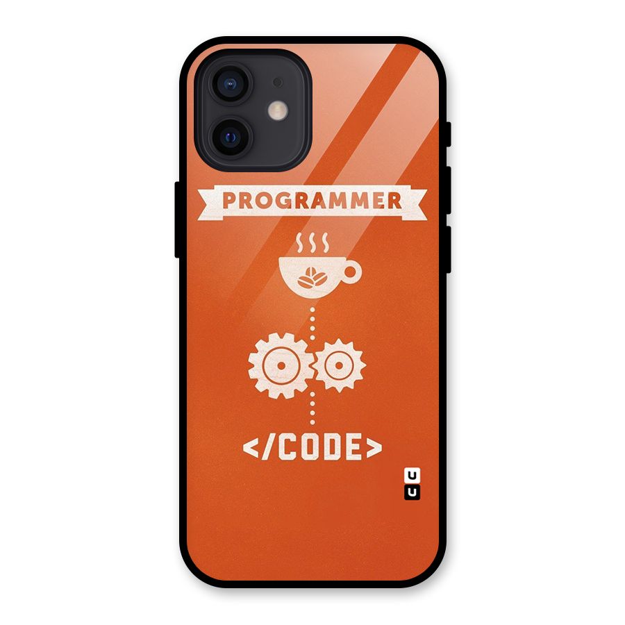 Programmer Coffee Code Glass Back Case for iPhone 12