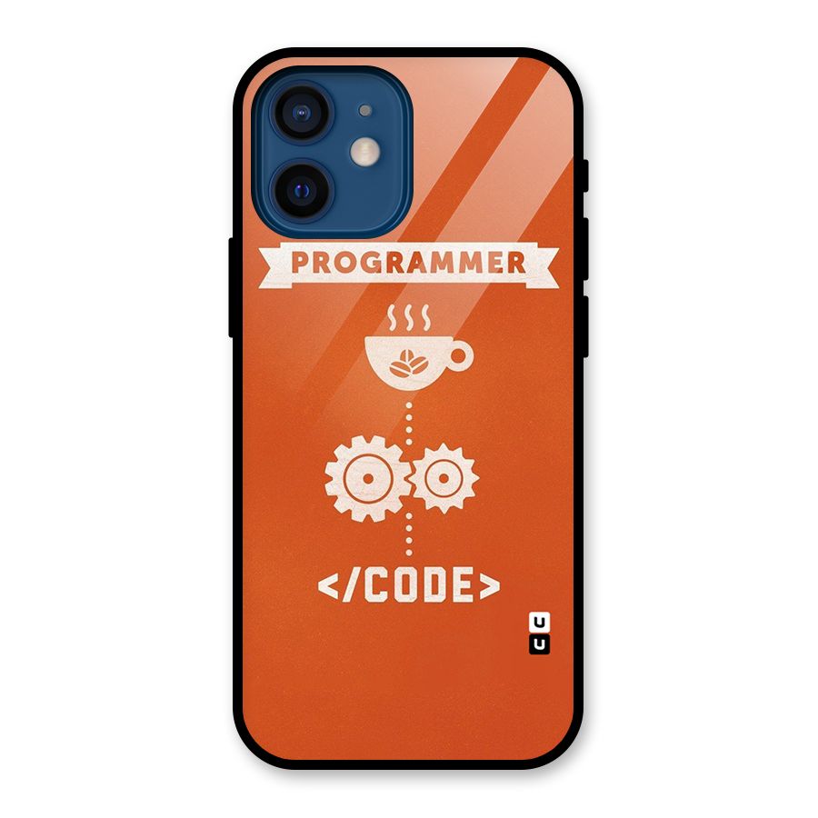 Programmer Coffee Code Glass Back Case for iPhone 12 Mini