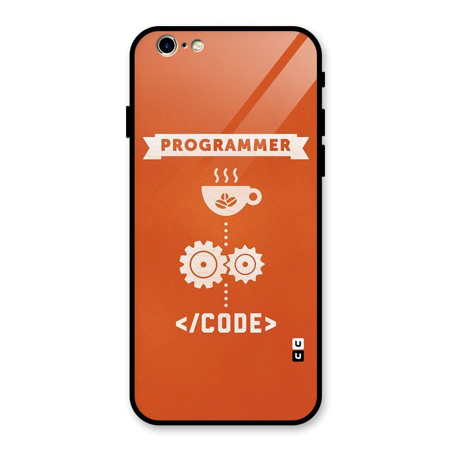 Programmer Coffee Code Glass Back Case for iPhone 6 6S