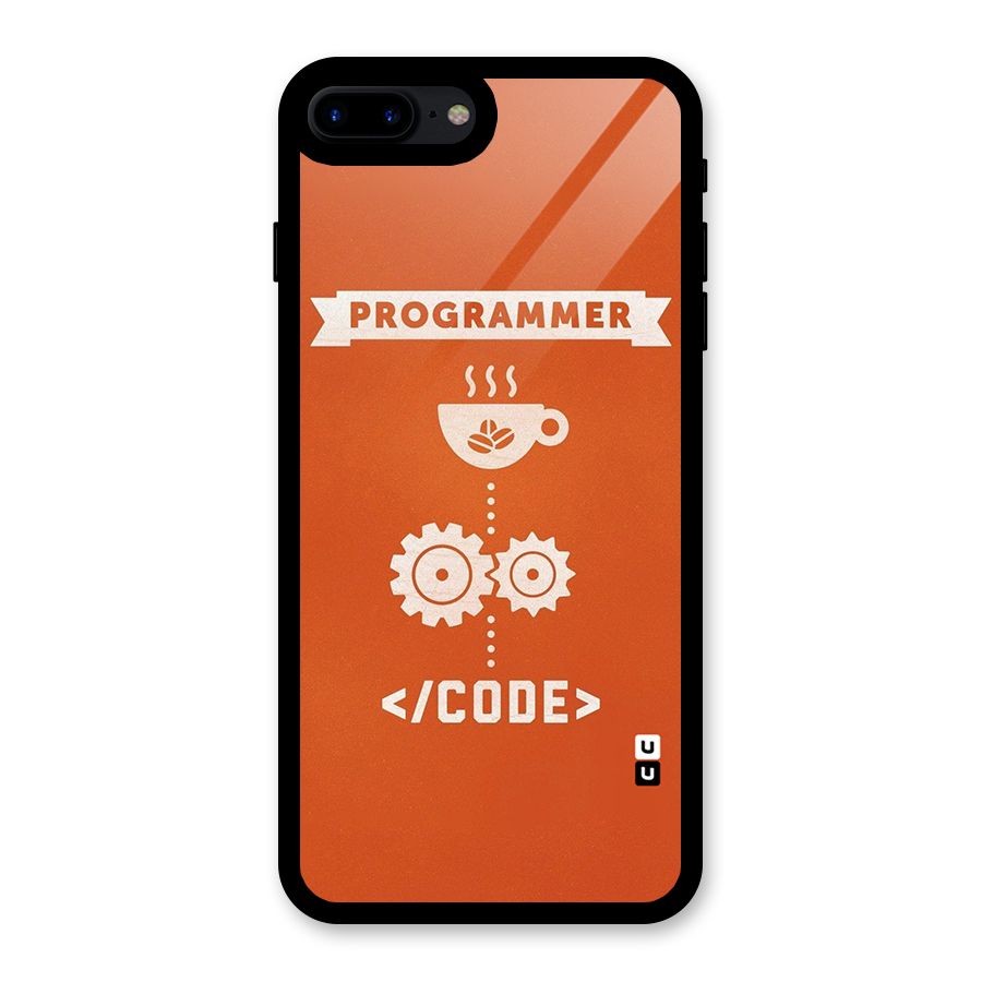 Programmer Coffee Code Glass Back Case for iPhone 8 Plus